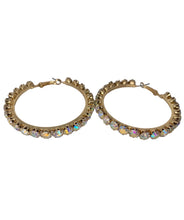 Load image into Gallery viewer, CRYSTAL BEADS HOOP EARRINGS
